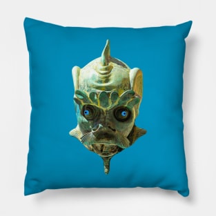 Fish Man Statue Pillow