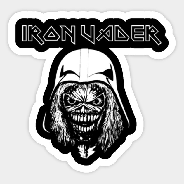 Iron Vader Eddie Darth Vader Star Wars Iron Maiden Mashup Star Wars Sticker Teepublic Au