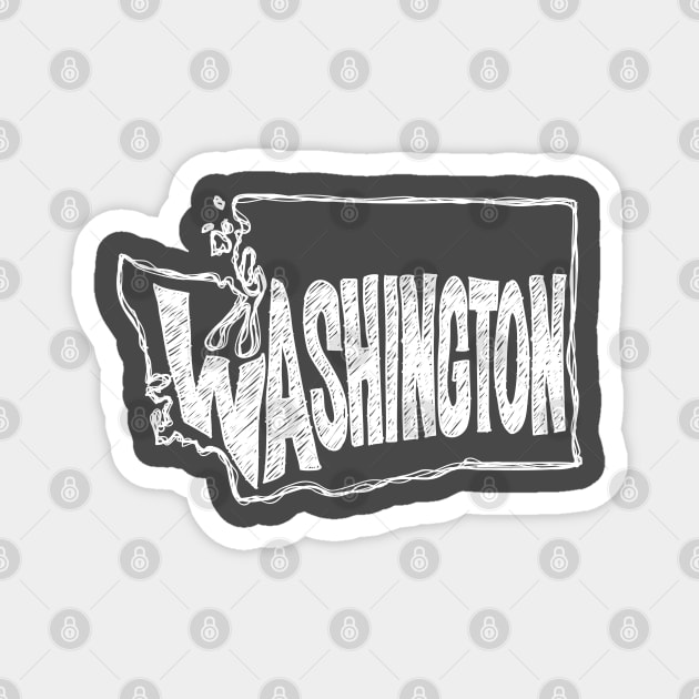 Washington (White Graphic) Magnet by thefunkysoul