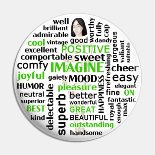 Illustration with Watchwords – Positive Words Pin