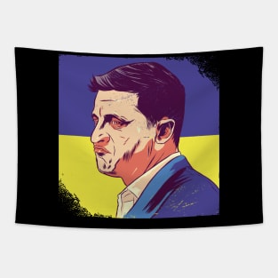 Selensky Ukrain President Design Tapestry