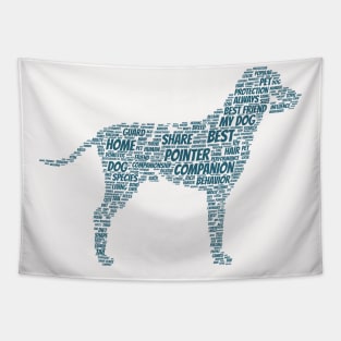 Dog Pointer Animal Pet Text Word Cloud Tapestry