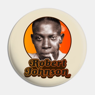 Retro Robert Johnson Tribute Pin