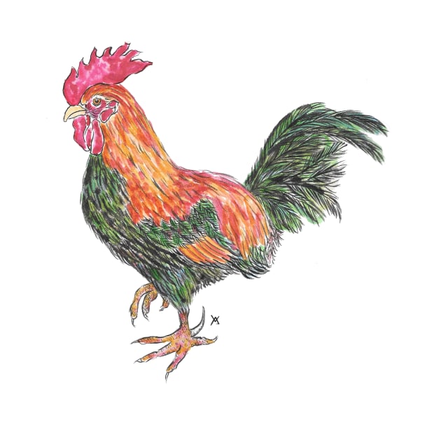 Ink Rooster by LydiaWoods