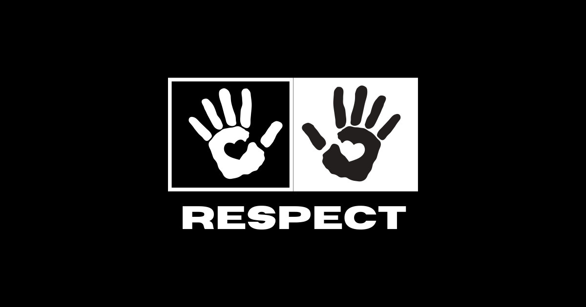 Two Hands Respect - Respect - Sticker | TeePublic