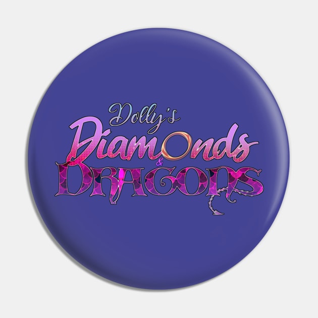 Dolly's Diamonds and Dragons Logo Pin by cwgrayauthor