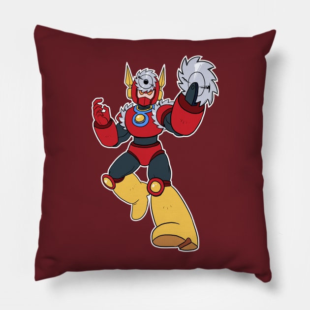 RUBY SPEARS METAL MAN Pillow by IanDimas