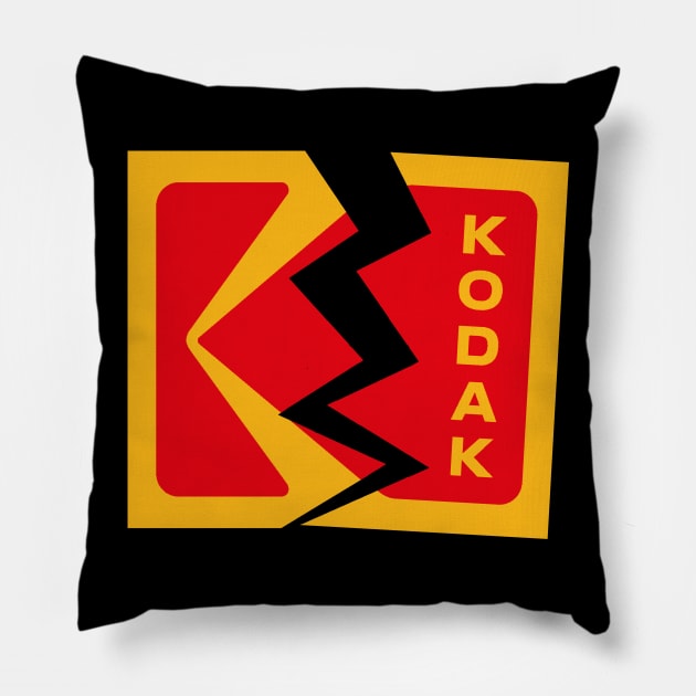 kodak crack logo Pillow by wallofgreat