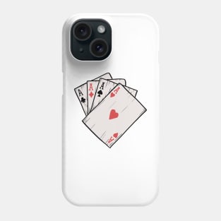 Traditional Tattoo Four Aces Playing Card Game Phone Case