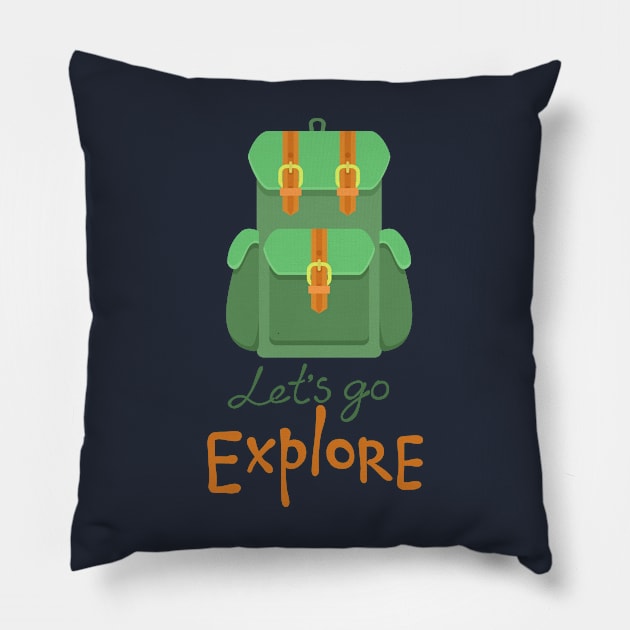 Lets Explore Happiness Pillow by designdaking