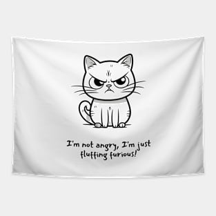 Funny Furious Cat Tapestry