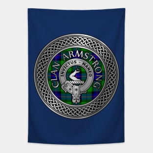 Clan Armstrong Crest & Tartan Knot Tapestry