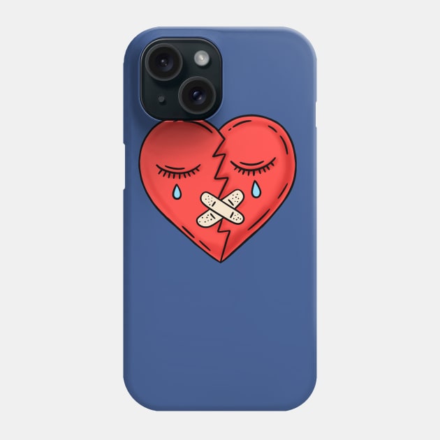 Broken heart Phone Case by Mako Design 