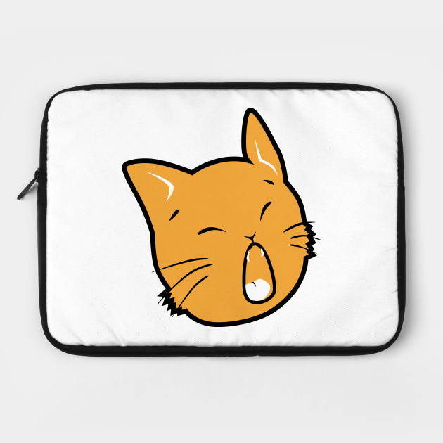 Anime Kitten Yawning Face Kitten Laptop Case Teepublic