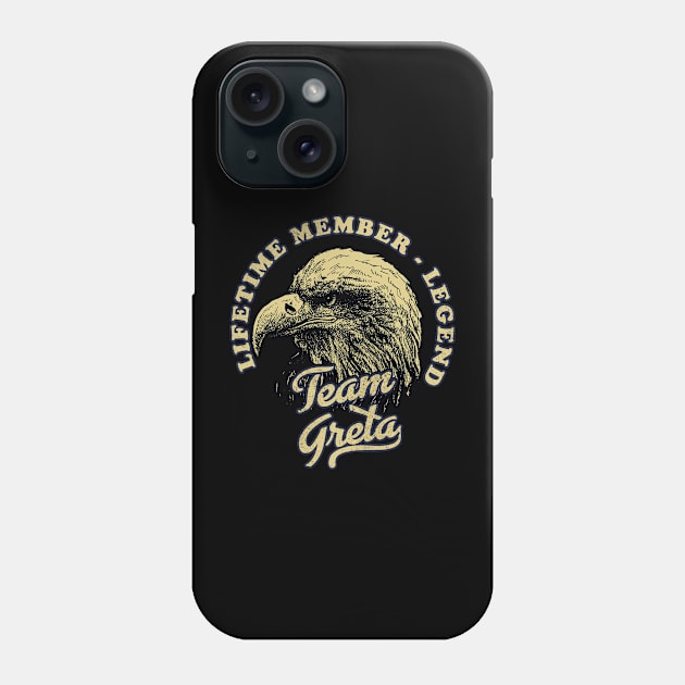 Greta Name - Lifetime Member Legend - Eagle Phone Case by Stacy Peters Art