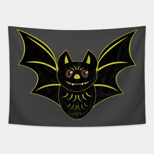 Vintage Halloween Bat Tapestry by LMHDesigns
