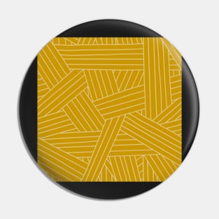 Crossing Lines in Mustard Yellow Pin