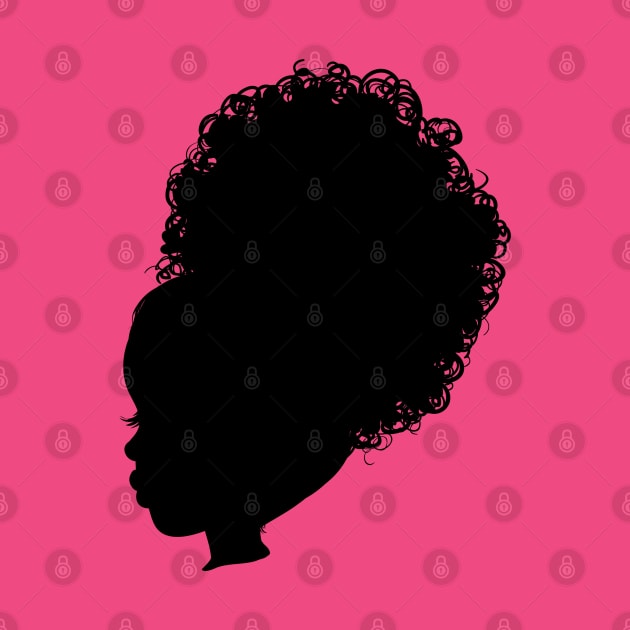 Afro Puff Girl silhouette by Juliet & Gin