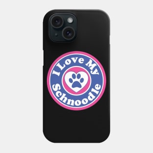 I Love My Schnoodle Dog Heart I Love My Dog Pet Pets Puppy Sticker Stickers Decal Decals Phone Case