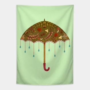 Autmn umbrella Tapestry