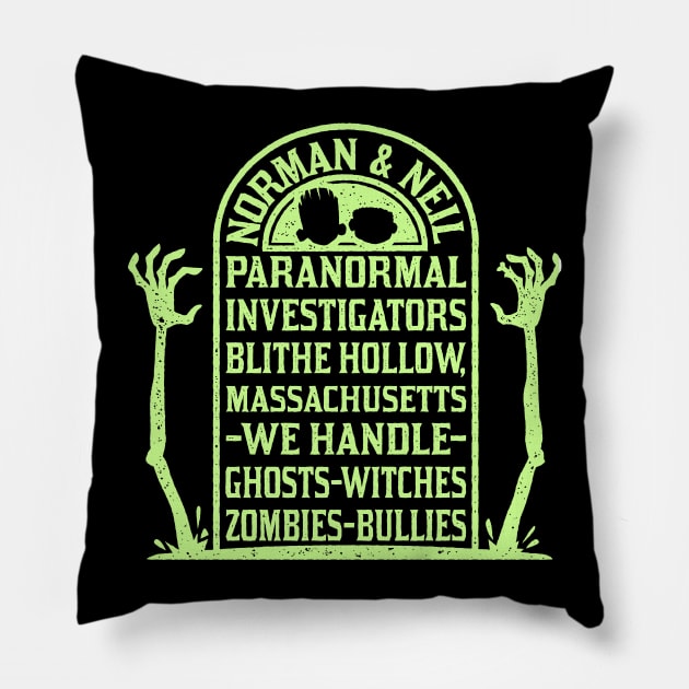 Paranormal Investigators Pillow by blairjcampbell