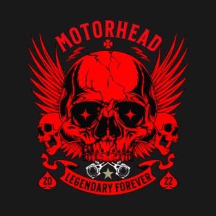 skull motorhead forever retro red T-Shirt