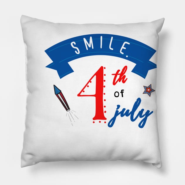 The 4th of July celebrations shirt Pillow by Pattycool