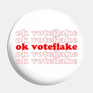 OK Voteflake Pin