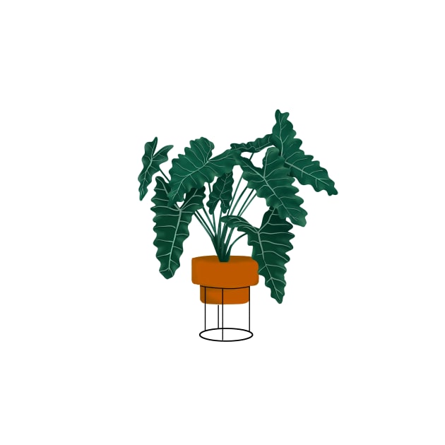 Potted Philodendron illustration by gusstvaraonica