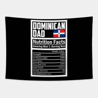 Mens Dominican Dad, Nutrition Facts Shirt Fathers Day Hero Tapestry