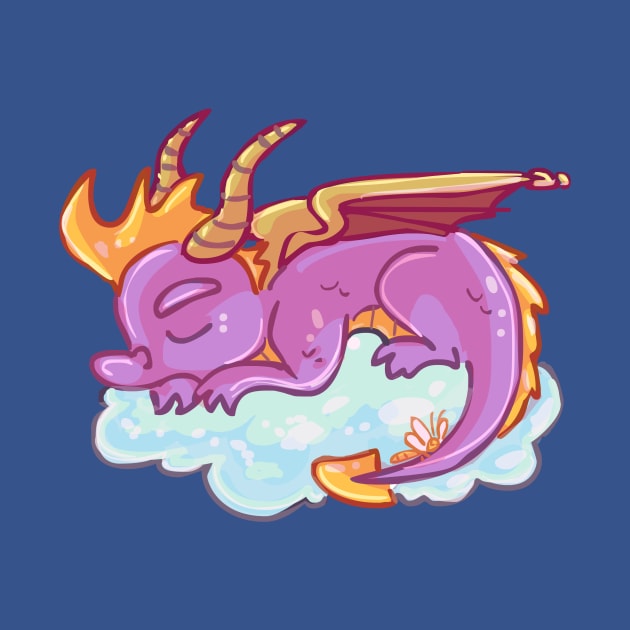 Sleeping Spyro on a Cloud by sky665