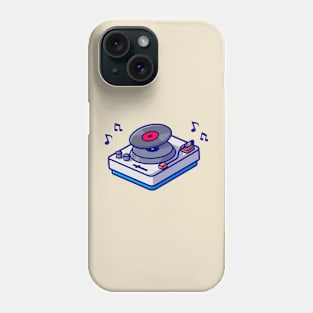 Turntable With Vinyl Cartoon Phone Case