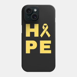 Hope Awareness ribbon (Yellow) Phone Case