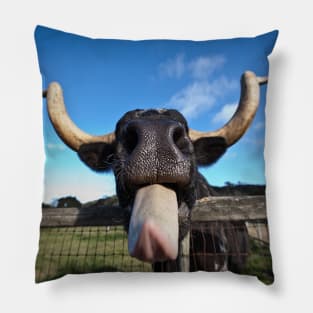 Cow Tongue Funny Cute Cow Pillow