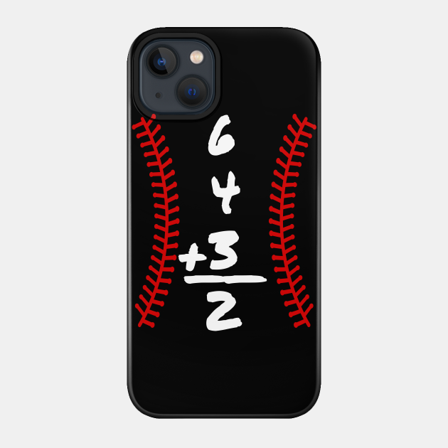 6 4 3 2 Double Play, Baseball, Softball - Baseball Math - Baseball Math - Phone Case