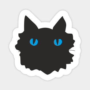 Black cat face Magnet