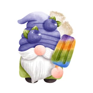 Chillin' with Gnomies: A Frosty Popsicle Adventure (Blueberry/Black) T-Shirt