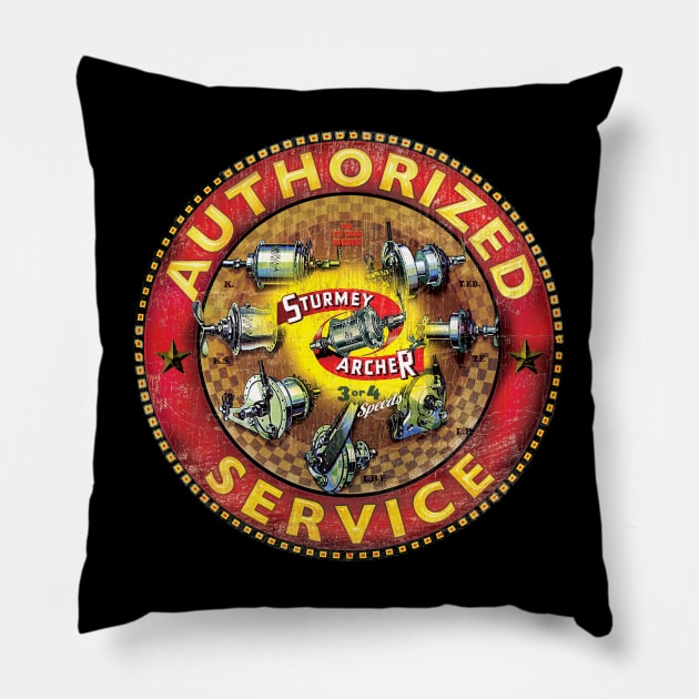 Authorized Service - Sturmey Archer Pillow by Midcenturydave