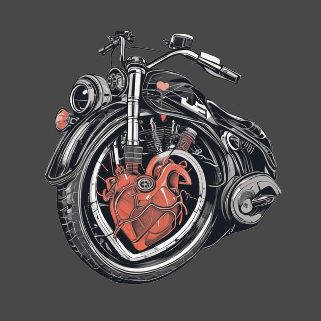 Motorbike love biker motorcycle rider design by Edgi