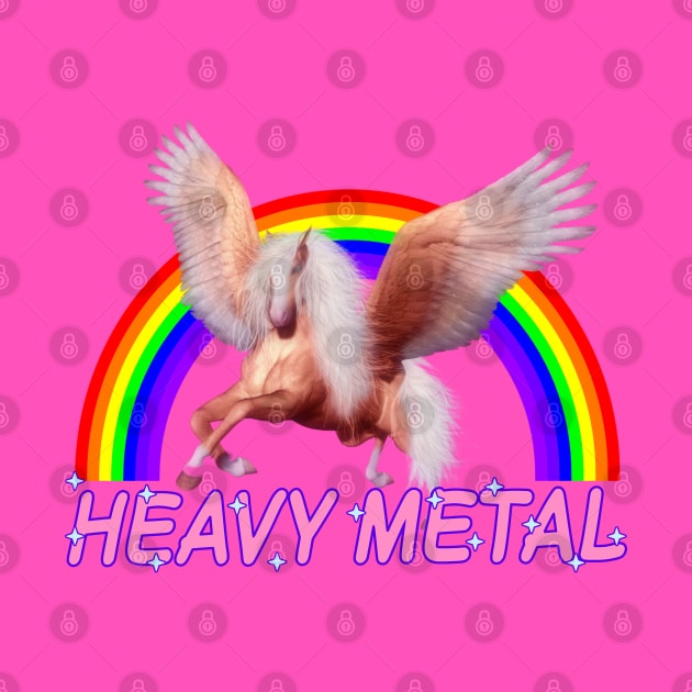 Heavy Metal Unicorn and Rainbow by blueversion