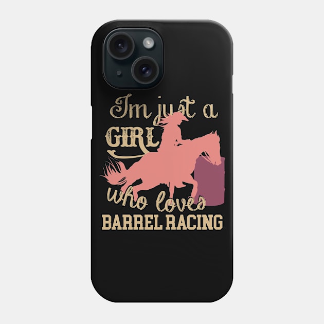 Cowgirl who loves Barrel Racing Phone Case by Gold Wings Tees