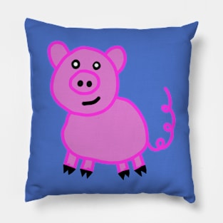 Cute Pink Piggy Pillow