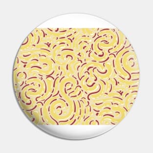 Modern Vibrant Abstract Paisley Pin