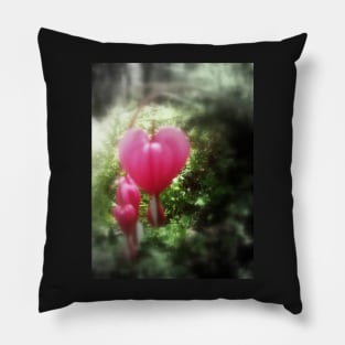 red bleeding hearts #10 Pillow