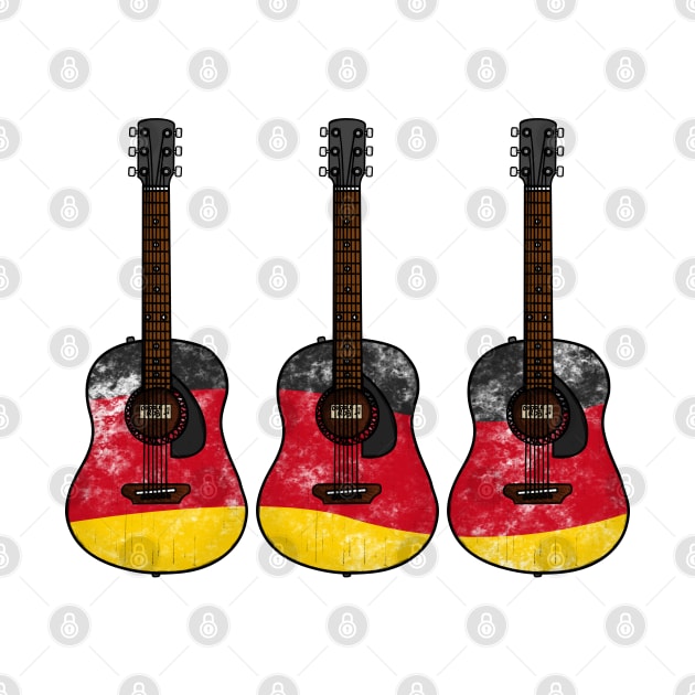 Acoustic Guitar German Flag Guitarist Musician Germany by doodlerob