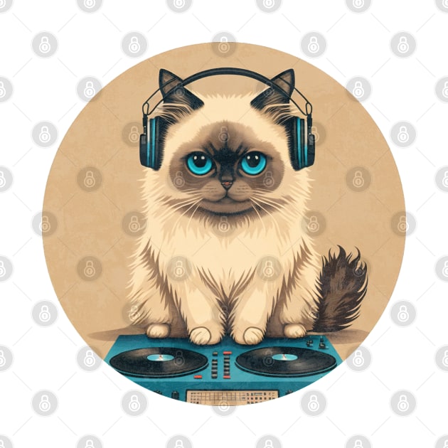 Cute DJ Ragdoll Cat by JGodvliet