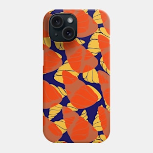 Beautiful Line Art Seashells Seamless Surface Pattern Design Phone Case