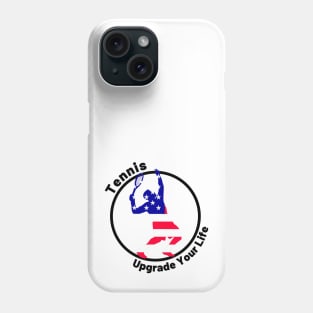 US Open Tennis USA Flag Silhouette Phone Case