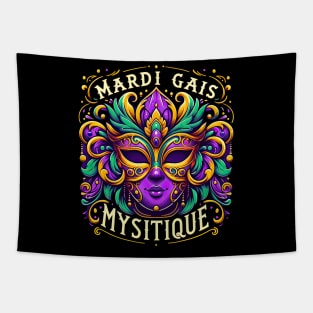 Mardi Gras Mystique Mask: Enchanting Carnival Elegance Tapestry