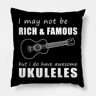 Ukulele Enthusiast's Humorous Delight T-Shirt Pillow